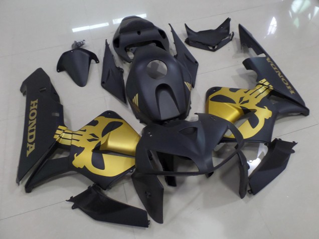 Purchase 2005-2006 Matte Black with Gold Skull Honda CBR600RR Moto Fairings Canada Purchase 2005-2006 Matte Black with Gold Skull Honda CBR600RR Moto Fairings Canada
