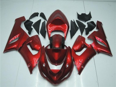 Purchase 2005-2006 Candy Red Kawasaki ZX6R Motorcycle Fairing Kits Canada
