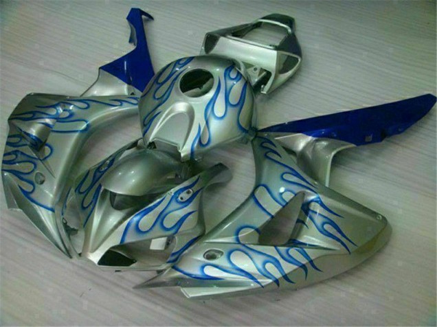 Purchase 2006-2007 Blue Flame Silver Honda CBR1000RR Motorcycle Fairing Kits Canada Purchase 2006-2007 Blue Flame Silver Honda CBR1000RR Motorcycle Fairing Kits Canada