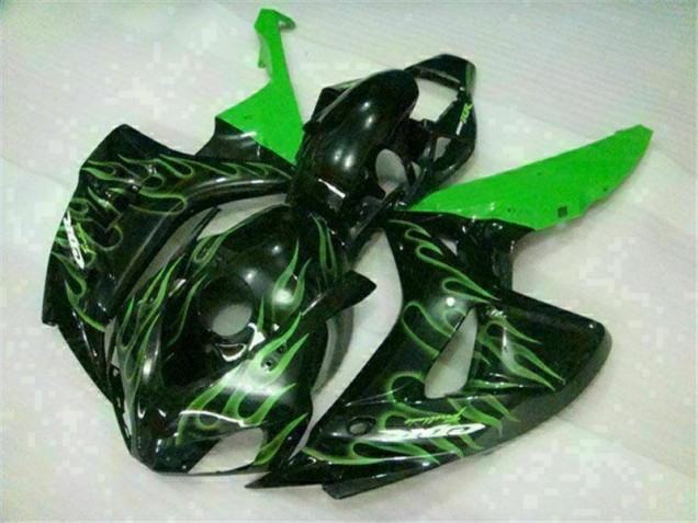 Purchase 2006-2007 Green Flame Black Honda CBR1000RR Moto Fairings Canada Purchase 2006-2007 Green Flame Black Honda CBR1000RR Moto Fairings Canada