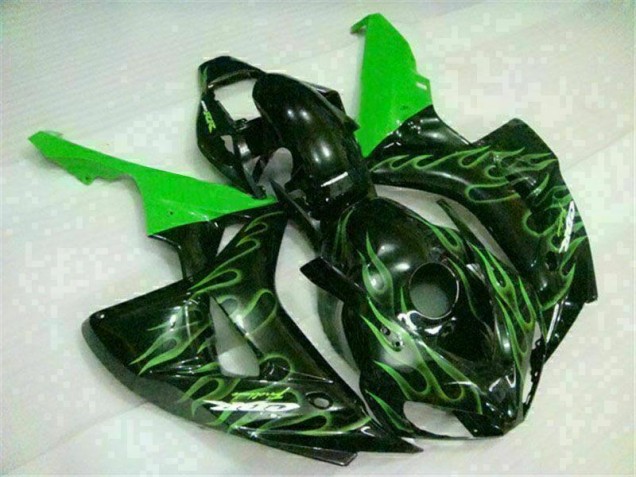Purchase 2006-2007 Green Flame Black Honda CBR1000RR Moto Fairings Canada Purchase 2006-2007 Green Flame Black Honda CBR1000RR Moto Fairings Canada