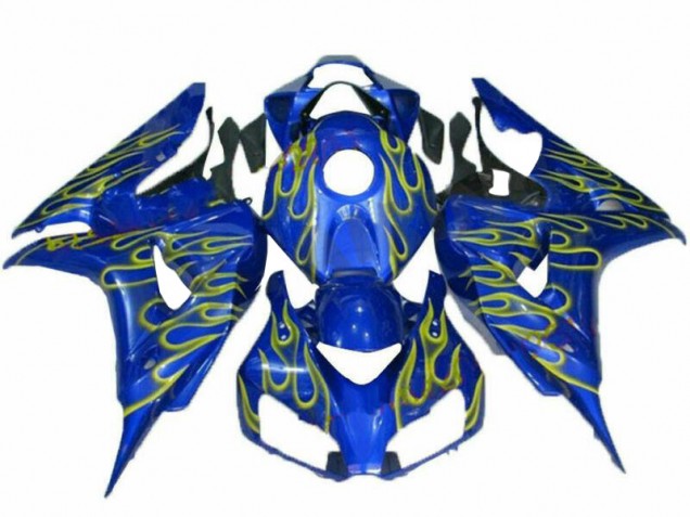 Purchase 2006-2007 Yellow Flame Blue Honda CBR1000RR Replacement Fairings Canada Purchase 2006-2007 Yellow Flame Blue Honda CBR1000RR Replacement Fairings Canada