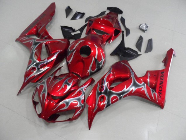Purchase 2006-2007 Red with Black Grey Flame Honda CBR1000RR Motorcycle Bodywork Canada Purchase 2006-2007 Red with Black Grey Flame Honda CBR1000RR Motorcycle Bodywork Canada