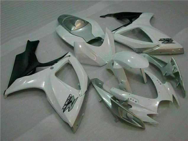 Purchase 2006-2007 White Silver Suzuki GSXR 600/750 Motorcycle Fairings Kit Canada Purchase 2006-2007 White Silver Suzuki GSXR 600/750 Motorcycle Fairings Kit Canada