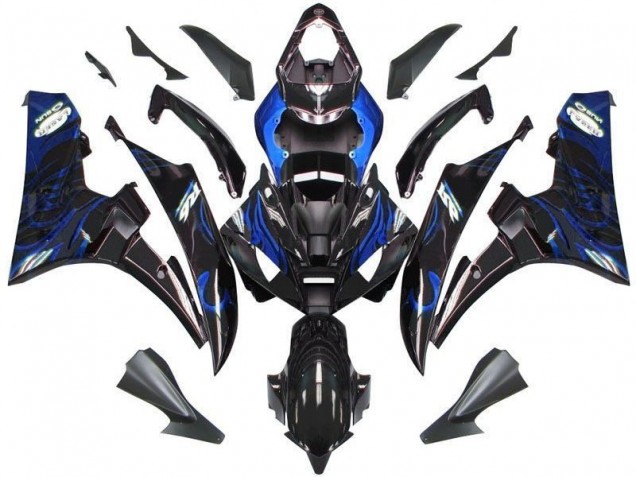Purchase 2006-2007 Black Blue Flame Yamaha YZF R6 Motor Bike Fairings Canada Purchase 2006-2007 Black Blue Flame Yamaha YZF R6 Motor Bike Fairings Canada