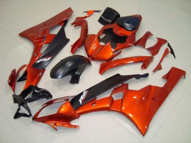 Purchase 2006-2007 Orange Matte Black Yamaha YZF R6 Motorcycle Fairing Kits Canada