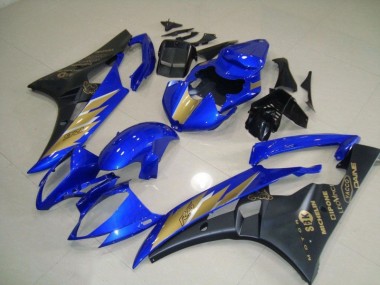 Purchase 2006-2007 Black Blue with Gold Sticker Yamaha YZF R6 Motorcycle Fairing Kit Canada