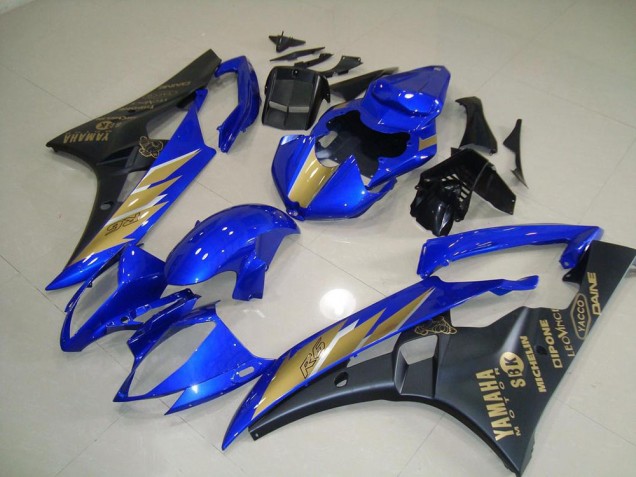 Purchase 2006-2007 Black Blue with Gold Sticker Yamaha YZF R6 Motorcycle Fairing Canada Purchase 2006-2007 Black Blue with Gold Sticker Yamaha YZF R6 Motorcycle Fairing Canada