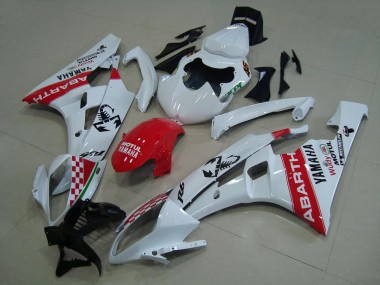 Purchase 2006-2007 White Red Abarth Yamaha YZF R6 Motorcycle Fairings Canada