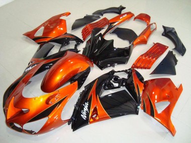 Purchase 2006-2011 Orange Black Kawasaki ZX14R ZZR1400 Motorbike Fairings Canada
