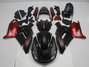 Purchase 2006-2011 Matte Black and Red Kawasaki ZX14R ZZR1400 Motorcycle Fairing Kit Canada