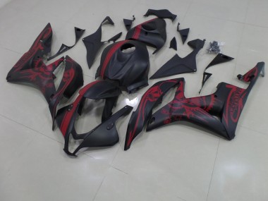 Purchase 2007-2008 Matte Black Red Skull with Stripe Honda CBR600RR Motorcycle Fairing Canada