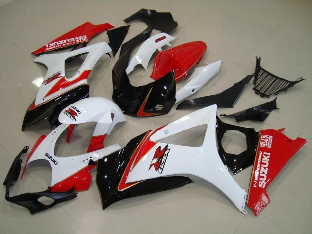 Purchase 2007-2008 White Red Black Suzuki GSXR 1000 K7 Replacement Motorcycle Fairings Canada Purchase 2007-2008 White Red Black Suzuki GSXR 1000 K7 Replacement Motorcycle Fairings Canada