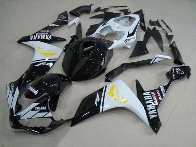 Purchase 2007-2008 Black White Dolphin Yamaha YZF R1 Motorcyle Fairings Canada Purchase 2007-2008 Black White Dolphin Yamaha YZF R1 Motorcyle Fairings Canada