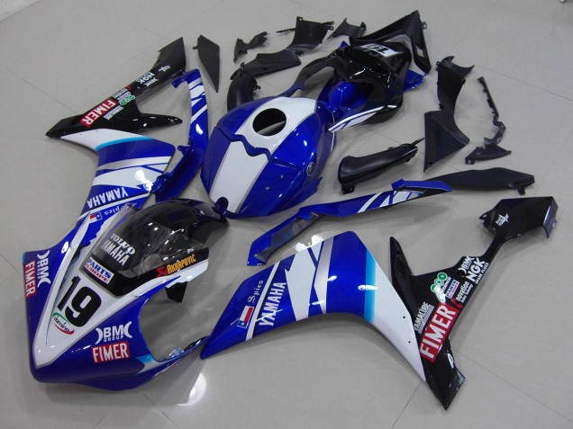 Purchase 2007-2008 White Blue Yamaha YZF R1 Moto Fairings Canada Purchase 2007-2008 White Blue Yamaha YZF R1 Moto Fairings Canada