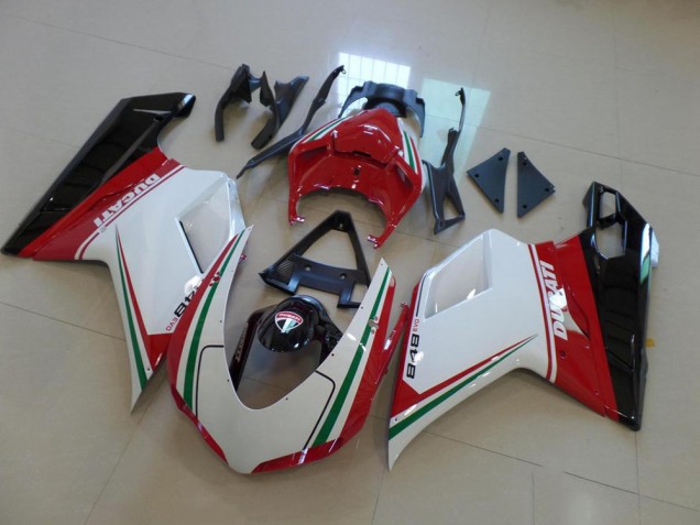 Purchase 2007-2014 White Red Ducati 848 1098 1198 Bike Fairing Kit Canada