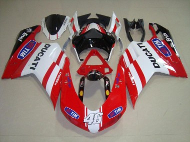 Purchase 2007-2014 Red White 46 Ducati 848 1098 1198 Motorcycle Bodywork Canada