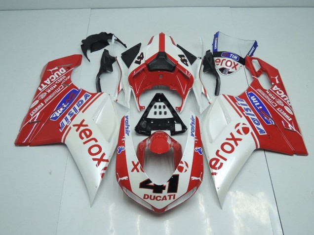 Purchase 2007-2014 Pearl White New Xerox Ducati 848 1098 1198 Motorbike Fairing Kits Canada Purchase 2007-2014 Pearl White New Xerox Ducati 848 1098 1198 Motorbike Fairing Kits Canada