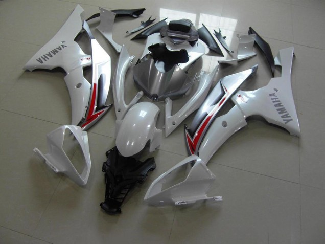Purchase 2008-2016 Pearl White Silver Yamaha YZF R6 Moto Fairings Canada Purchase 2008-2016 Pearl White Silver Yamaha YZF R6 Moto Fairings Canada