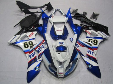 Purchase 2009-2014 White Blue Sterilgarda 69 BMW S1000RR Motor Fairings Canada