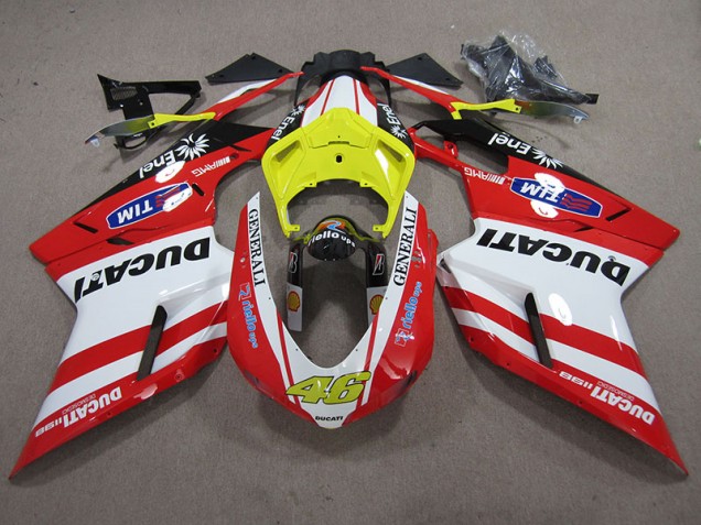 Purchase 2007-2014 Red White Generali 46 Ducati 1098 848 Motorcycle Fairings Canada Purchase 2007-2014 Red White Generali 46 Ducati 1098 848 Motorcycle Fairings Canada