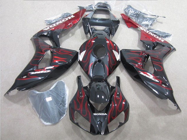 Purchase 2006-2007 Black Red Flame Honda CBR1000RR Motorbike Fairing Canada Purchase 2006-2007 Black Red Flame Honda CBR1000RR Motorbike Fairing Canada