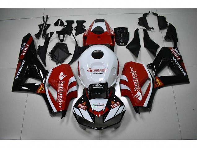 Purchase 2012-2016 Black White Red Santander Honda CBR1000RR Moto Fairings Canada Purchase 2012-2016 Black White Red Santander Honda CBR1000RR Moto Fairings Canada