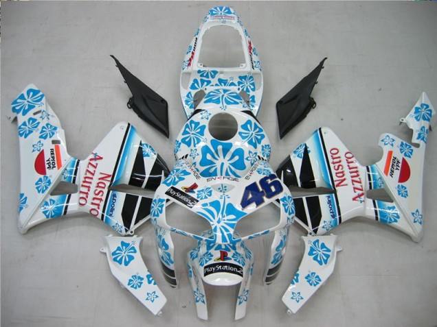 Purchase 2005-2006 White Blue Nastro Azzurro 46 Honda CBR600RR Motorcycle Fairing Kit Canada Purchase 2005-2006 White Blue Nastro Azzurro 46 Honda CBR600RR Motorcycle Fairing Kit Canada