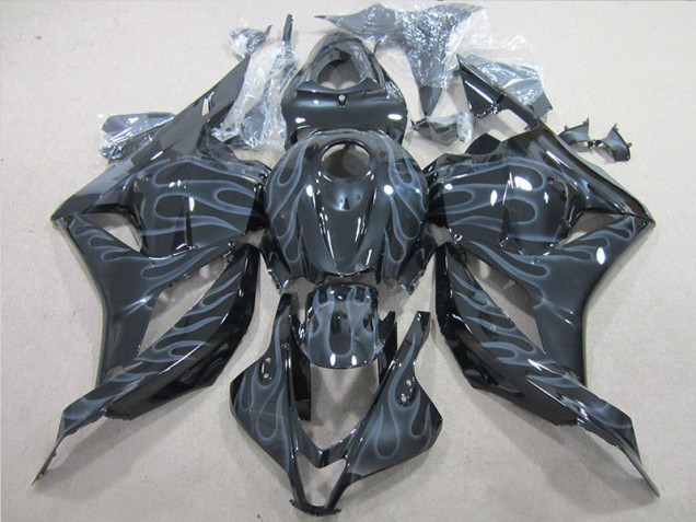 Purchase 2009-2012 Black Silver Flame Honda CBR600RR Motorcycle Fairings Canada