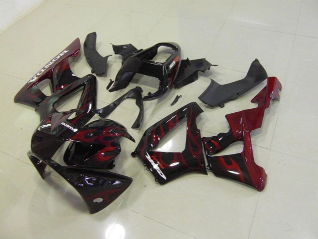 Purchase 2000-2001 Black Red Flame Honda CBR900RR 929 Motorcylce Fairings Canada