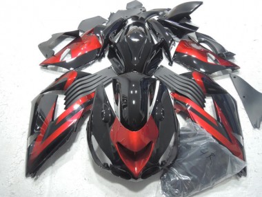 Purchase 2006-2011 Black Red Kawasaki ZX14R ZZR1400 Motorcycle Fairings Kit Canada