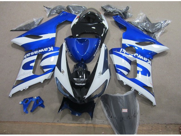 Purchase 2005-2006 Blue White Kawasaki ZX6R Motorcycle Replacement Fairings Canada