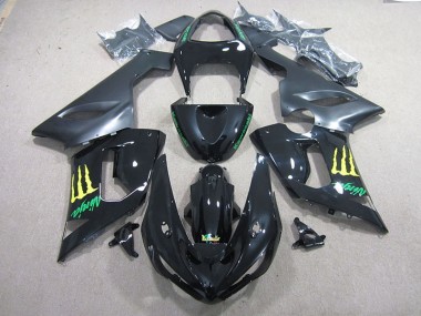 Purchase 2005-2006 Black Green Ninja Kawasaki ZX6R Motorcycle Fairing Kits Canada