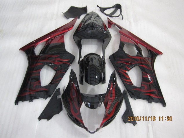 Purchase 2003-2004 Black Red Flame Suzuki GSXR1000 Motorcycle Bodywork Canada Purchase 2003-2004 Black Red Flame Suzuki GSXR1000 Motorcycle Bodywork Canada