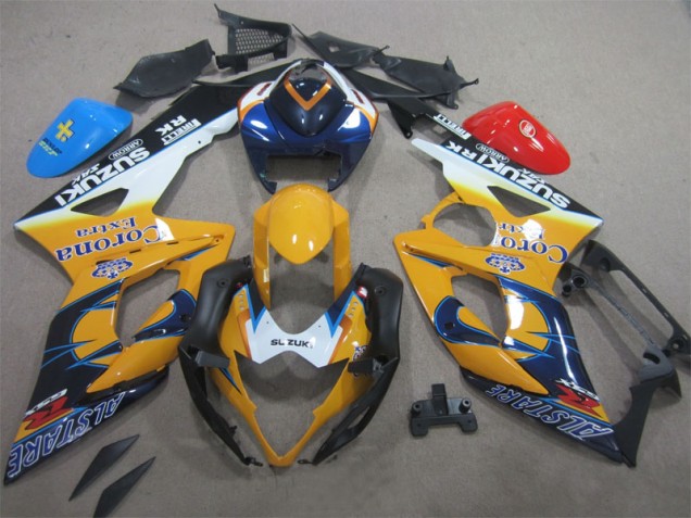 Purchase 2005-2006 Yellow Blue Corona Extra Suzuki GSXR1000 Moto Fairings Canada Purchase 2005-2006 Yellow Blue Corona Extra Suzuki GSXR1000 Moto Fairings Canada