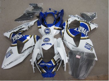 Purchase 2009-2016 White Lucky Strike Blue Motul Suzuki GSXR1000 Motorcylce Fairings Canada
