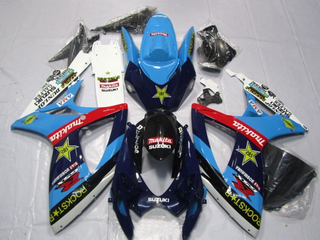 Purchase 2006-2007 Blue White Rockstar Makita Suzuki GSXR600 Motor Bike Fairings Canada Purchase 2006-2007 Blue White Rockstar Makita Suzuki GSXR600 Motor Bike Fairings Canada