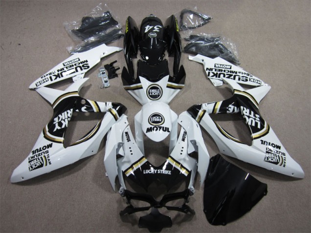 Purchase 2008-2010 White Lucky Strike Black Motul Suzuki GSXR600 Motorbike Fairings Canada