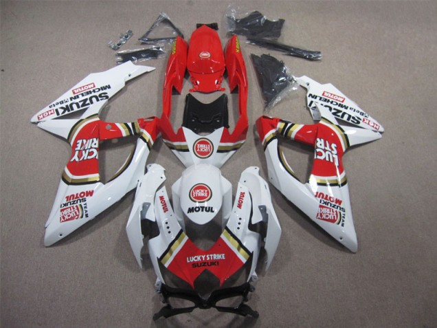 Purchase 2008-2010 White Lucky Strike Red Motul Suzuki GSXR600 Motorbike Fairing Canada Purchase 2008-2010 White Lucky Strike Red Motul Suzuki GSXR600 Motorbike Fairing Canada