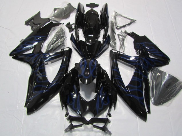 Purchase 2008-2010 Black Blue Flame Suzuki GSXR600 Bike Fairing Canada Purchase 2008-2010 Black Blue Flame Suzuki GSXR600 Bike Fairing Canada