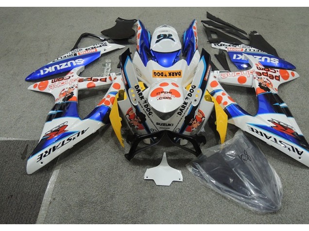 Purchase 2008-2010 White Blue Dark Dog Suzuki GSXR600 Bike Fairings Canada Purchase 2008-2010 White Blue Dark Dog Suzuki GSXR600 Bike Fairings Canada