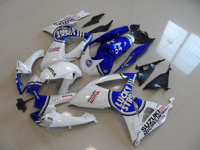 Purchase 2006-2007 Blue White Lucky Strike Motul 34 Suzuki GSXR750 Motorcycle Fairing Kit Canada Purchase 2006-2007 Blue White Lucky Strike Motul 34 Suzuki GSXR750 Motorcycle Fairing Kit Canada