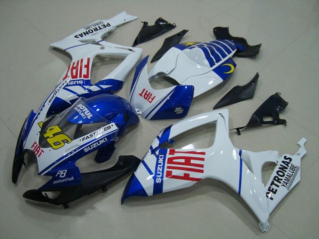 Purchase 2006-2007 White Blue Fiat 46 Suzuki GSXR750 Motor Bike Fairings Canada Purchase 2006-2007 White Blue Fiat 46 Suzuki GSXR750 Motor Bike Fairings Canada