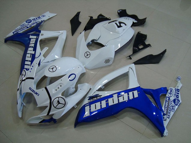 Purchase 2006-2007 Blue White Jordan Suzuki GSXR750 Motorcycle Fairings Kits Canada Purchase 2006-2007 Blue White Jordan Suzuki GSXR750 Motorcycle Fairings Kits Canada