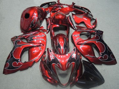 Purchase 1996-2007 Red with Black Flame Suzuki GSXR1300 Hayabusa Motorcycle Fairings Kits Canada