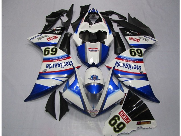 Purchase 2009-2011 White Blue Sterilgarda SCALZ 69 Yamaha YZF R1 Motorcycle Replacement Fairings Canada Purchase 2009-2011 White Blue Sterilgarda SCALZ 69 Yamaha YZF R1 Motorcycle Replacement Fairings Canada