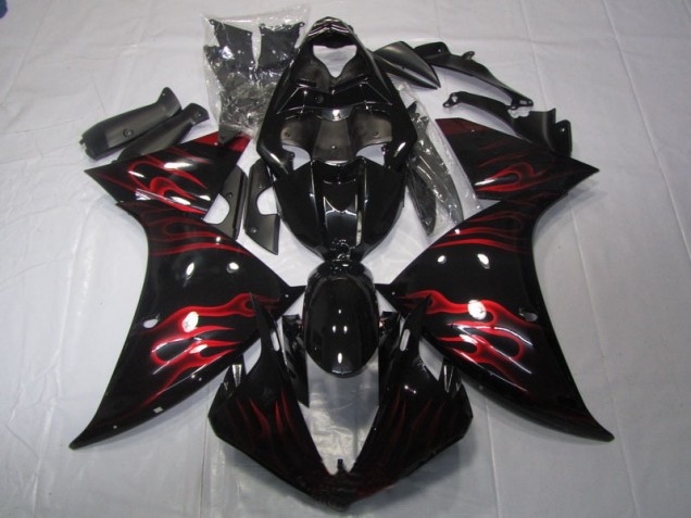 Purchase 2009-2011 Black Red Flame Yamaha YZF R1 Motor Fairings Canada Purchase 2009-2011 Black Red Flame Yamaha YZF R1 Motor Fairings Canada
