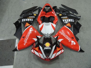 Purchase 2009-2011 Black White Santander Red Yamaha YZF R1 Motorcycle Fairing Kits Canada