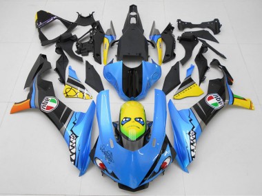 Purchase 2015-2019 Blue Yellow Shark Yamaha YZF R1 Motorcycle Replacement Fairings Canada