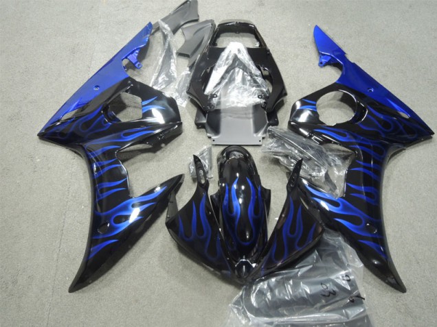 Purchase 2003-2005 Black Blue Flame Yamaha YZF R6 Bike Fairings Canada Purchase 2003-2005 Black Blue Flame Yamaha YZF R6 Bike Fairings Canada